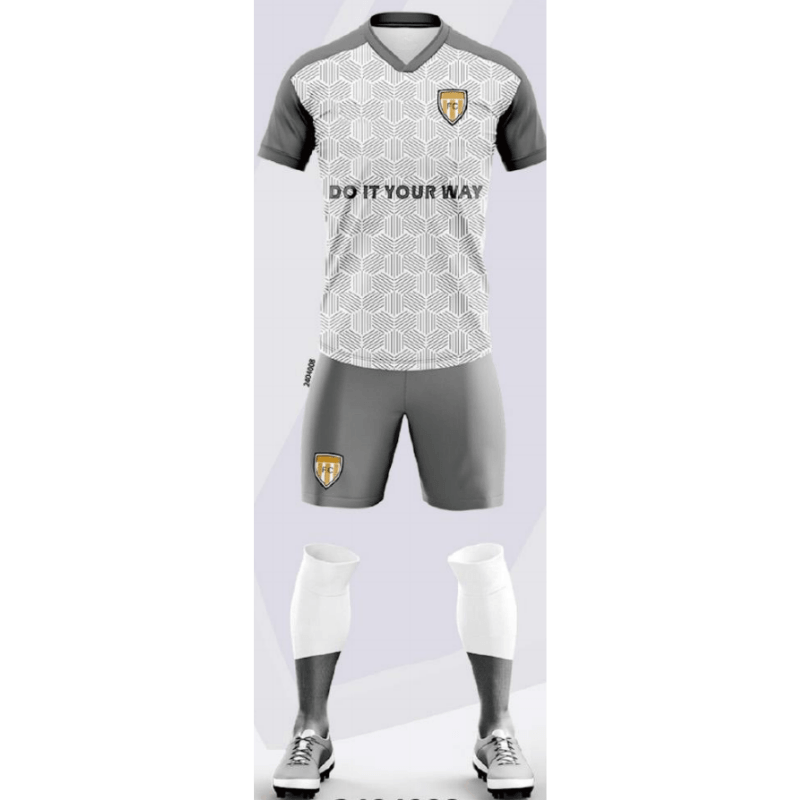 White‑Gray Soccer Uniform