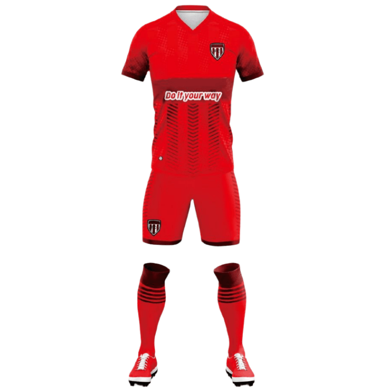 Vibrant Red Soccer Uniform
