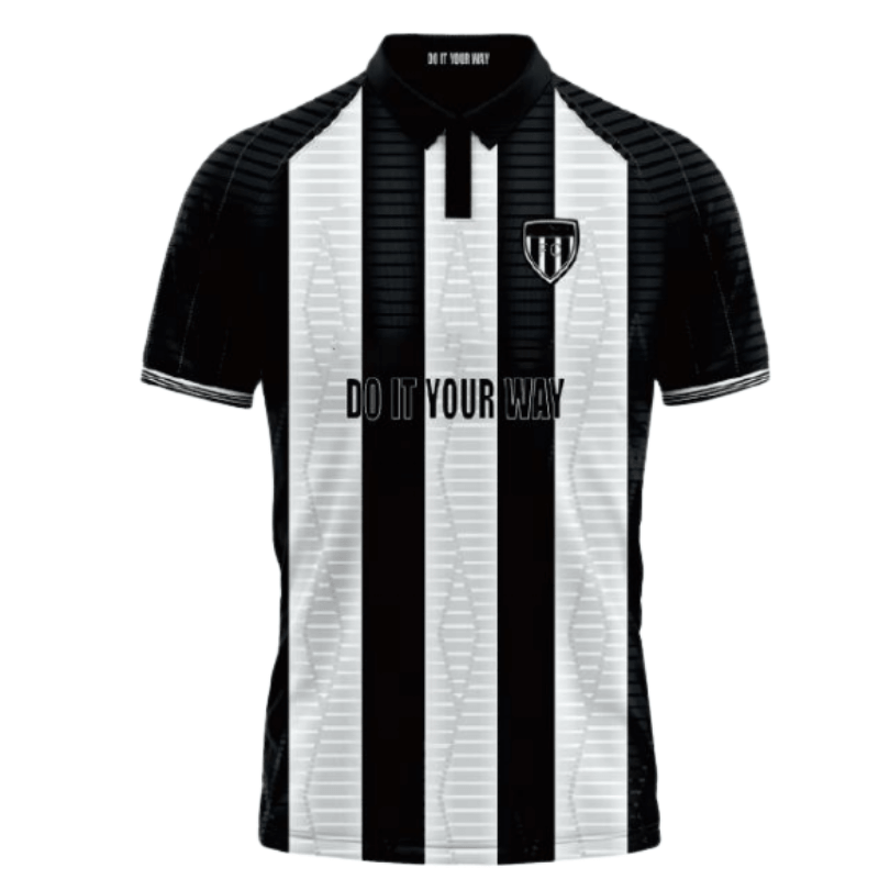 Black and White Stripes Polo