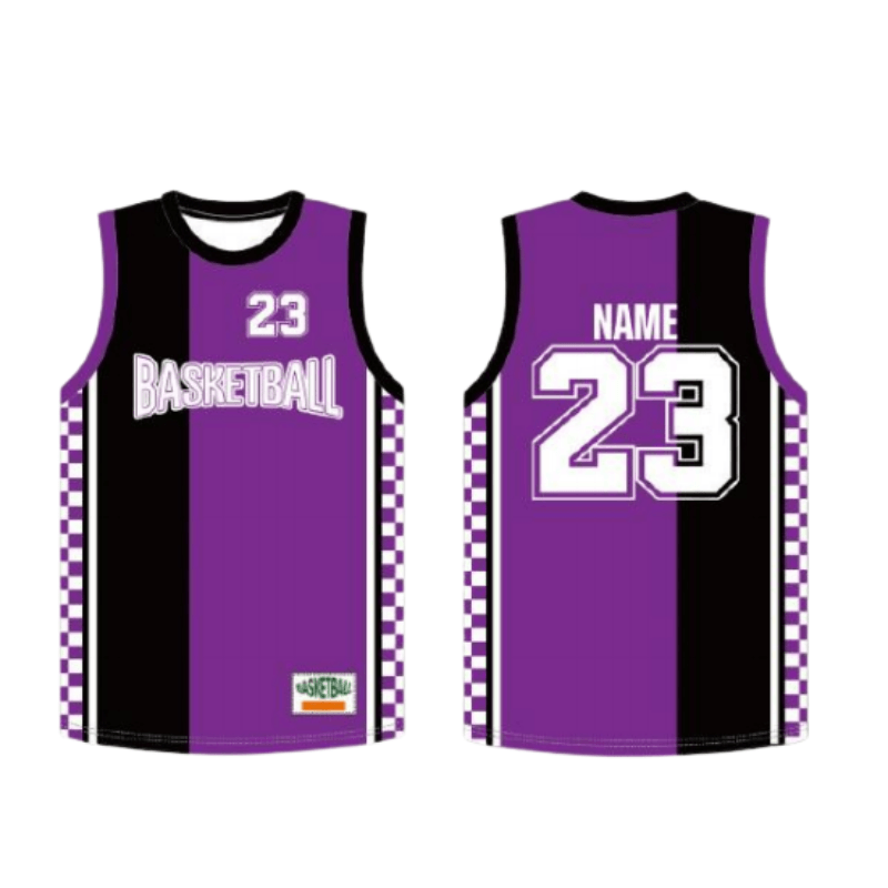 Purple‑Black Basketball Jersey