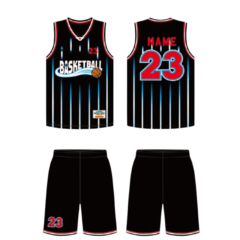 Black Two‑Piece Basketball Jersey