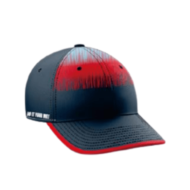 Black‑Red Structured Baseball Cap
